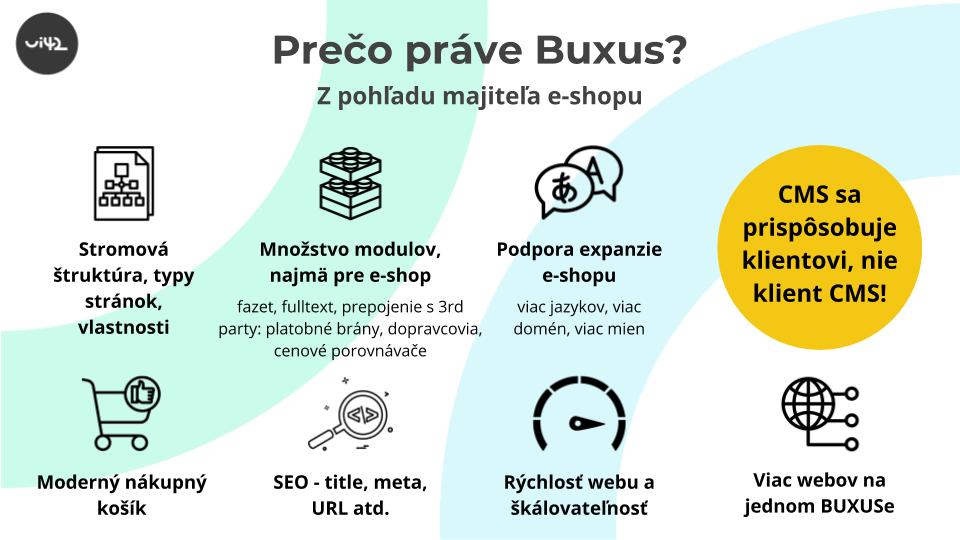 Výhody BUXUS CMS pre majiteľov webov a e-shopov