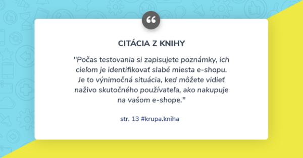 Citácia z knihy o testovaní použiteľnosti e-shopu