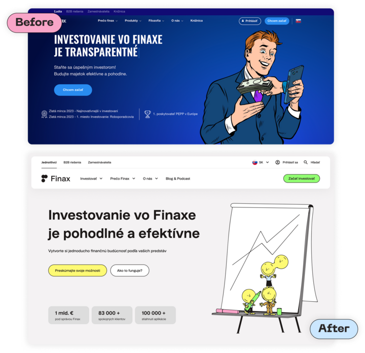 Konverzné cesty na Finax